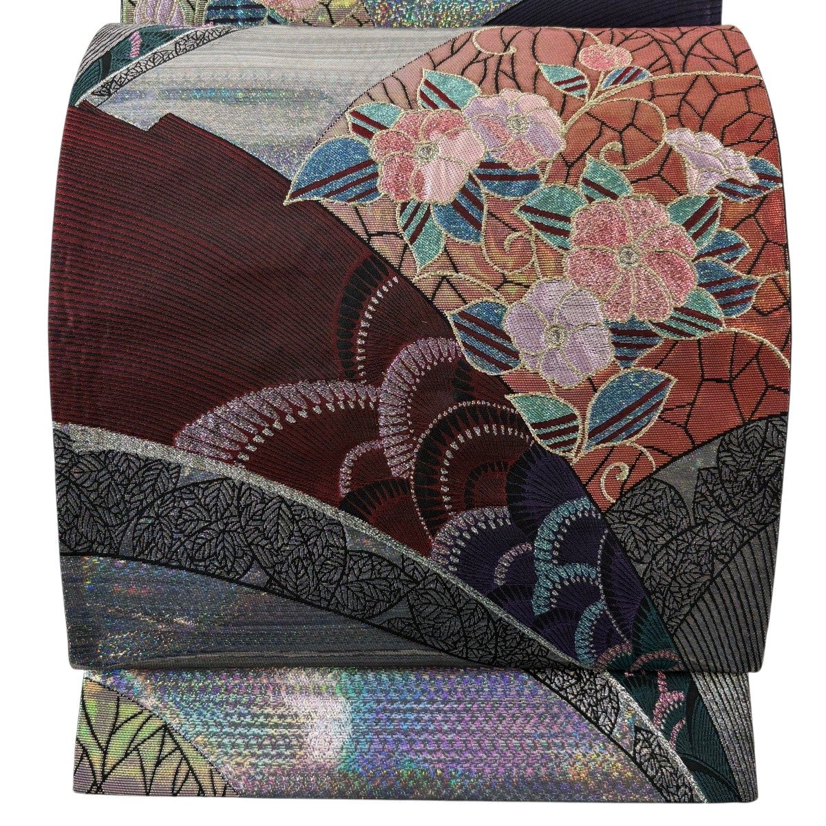 袋帯 秀品 華文 花唐草 金糸 箔 金茶 六通 正絹｜中古・古着