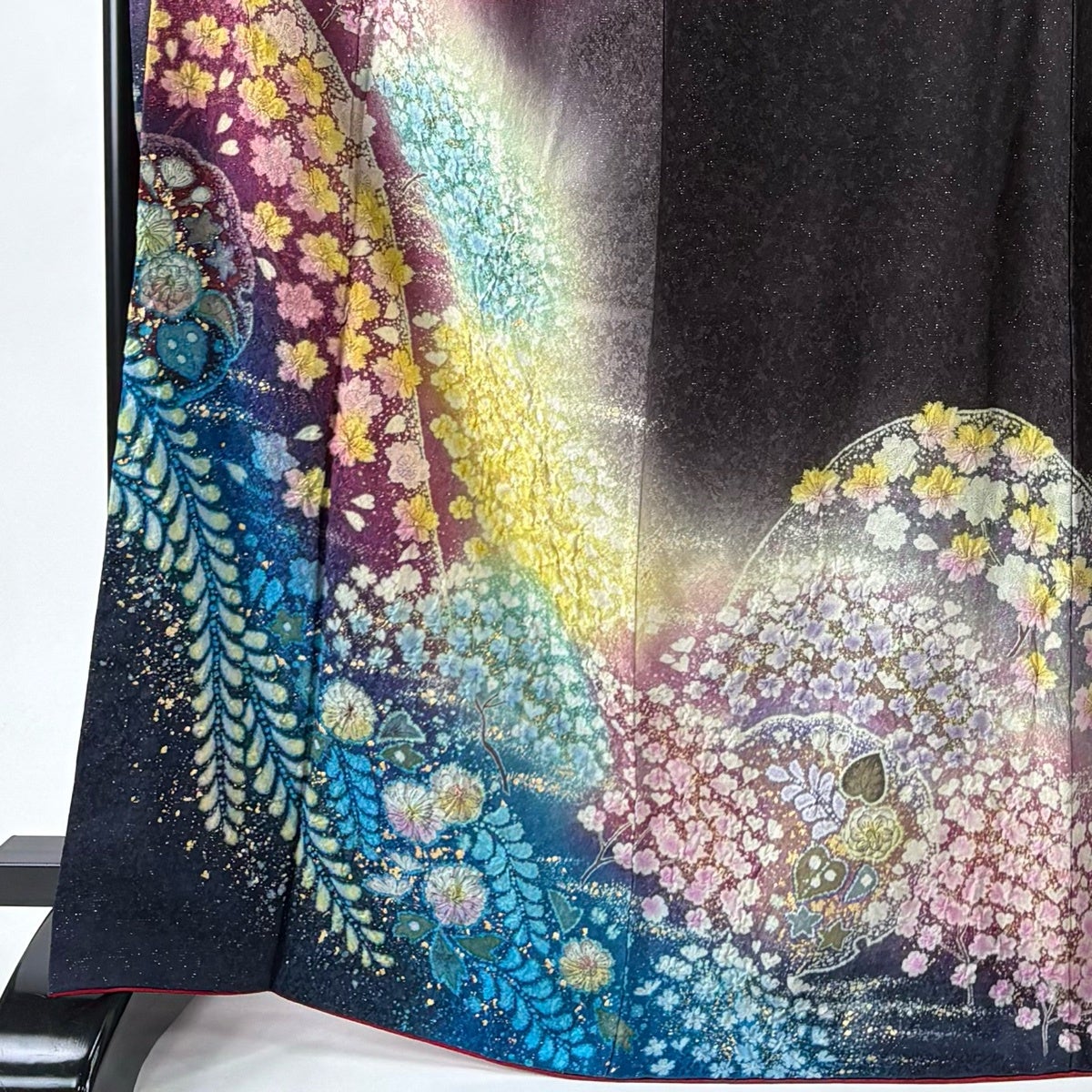美品】 振袖 身丈167.5cm 裄丈66cm M 袷 袋帯フルセット 辻が花 雪輪