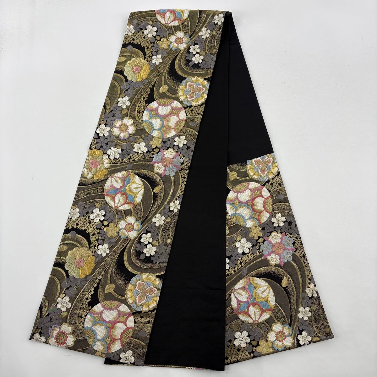 美品】 振袖 身丈167.5cm 裄丈66cm M 袷 袋帯フルセット 辻が花 雪輪