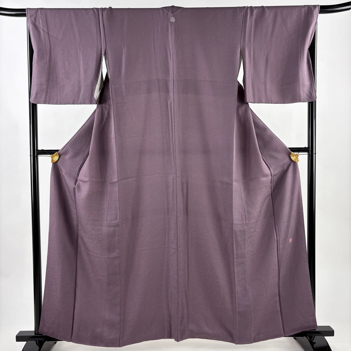 美品】 小紋 身丈162cm 裄丈65.5cm M 薄物 絽 バチ衿 縦縞 水色 正絹