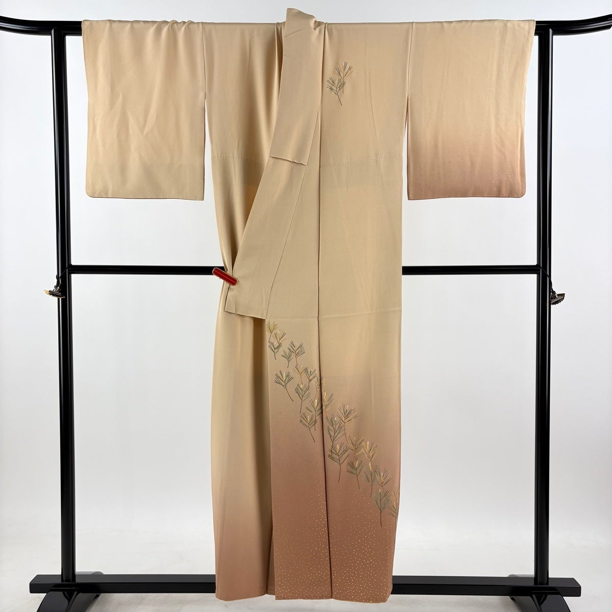 美品】 付下げ 身丈152cm 裄丈65cm M 袷 人間国宝 福田喜重 落款あり