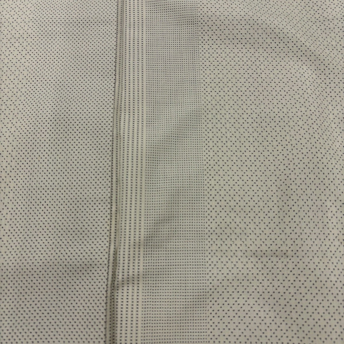美品】 紬 身丈155cm 裄丈63cm S 袷 幾何学模様 灰緑 正絹 秀品｜中古