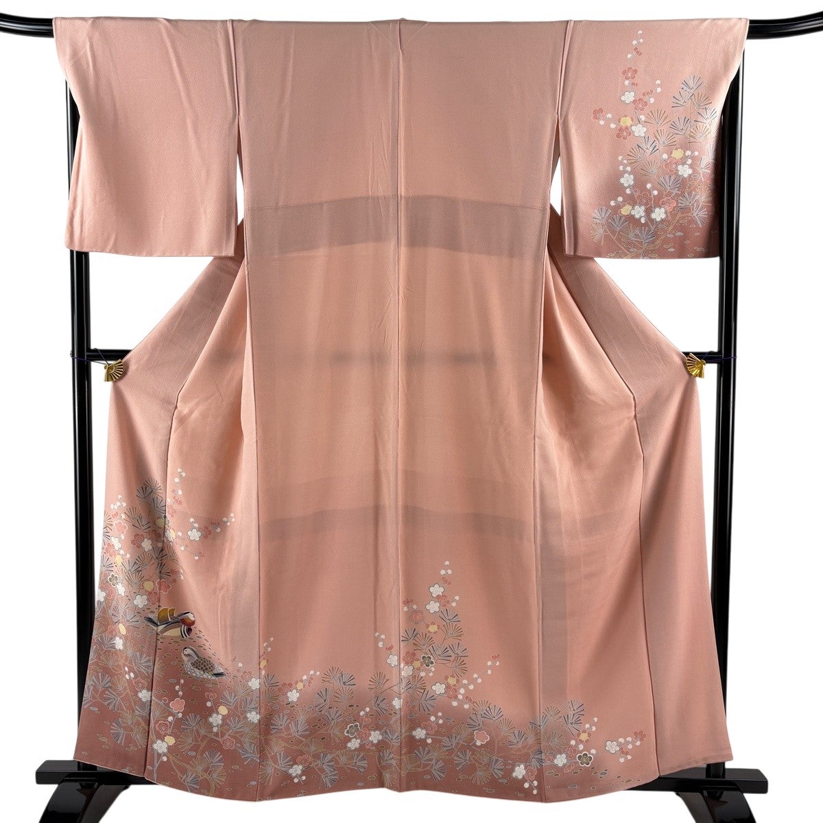 美品】 訪問着 身丈167cm 裄丈66cm M 袷 袋帯セット 辻が花柄 抹茶色