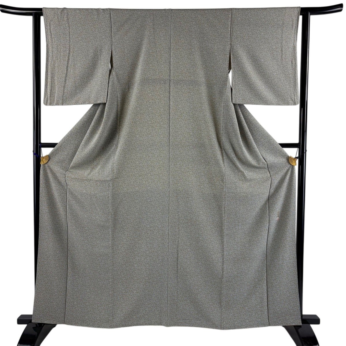 【小紋】　辻ヶ花　袷（正絹）肩着丈約160㎝　裄約65.5㎝ 美品】 小紋 身丈160cm 裄丈62.5cm S 袷 辻が花柄 葉柄 金銀彩 ぼかし