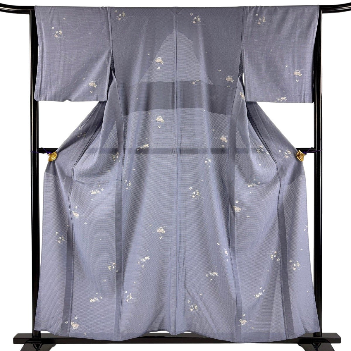 色無地 身丈156.5cm 裄丈64.5cm M 薄物 絽 薄紫 正絹 秀品｜中古・古着