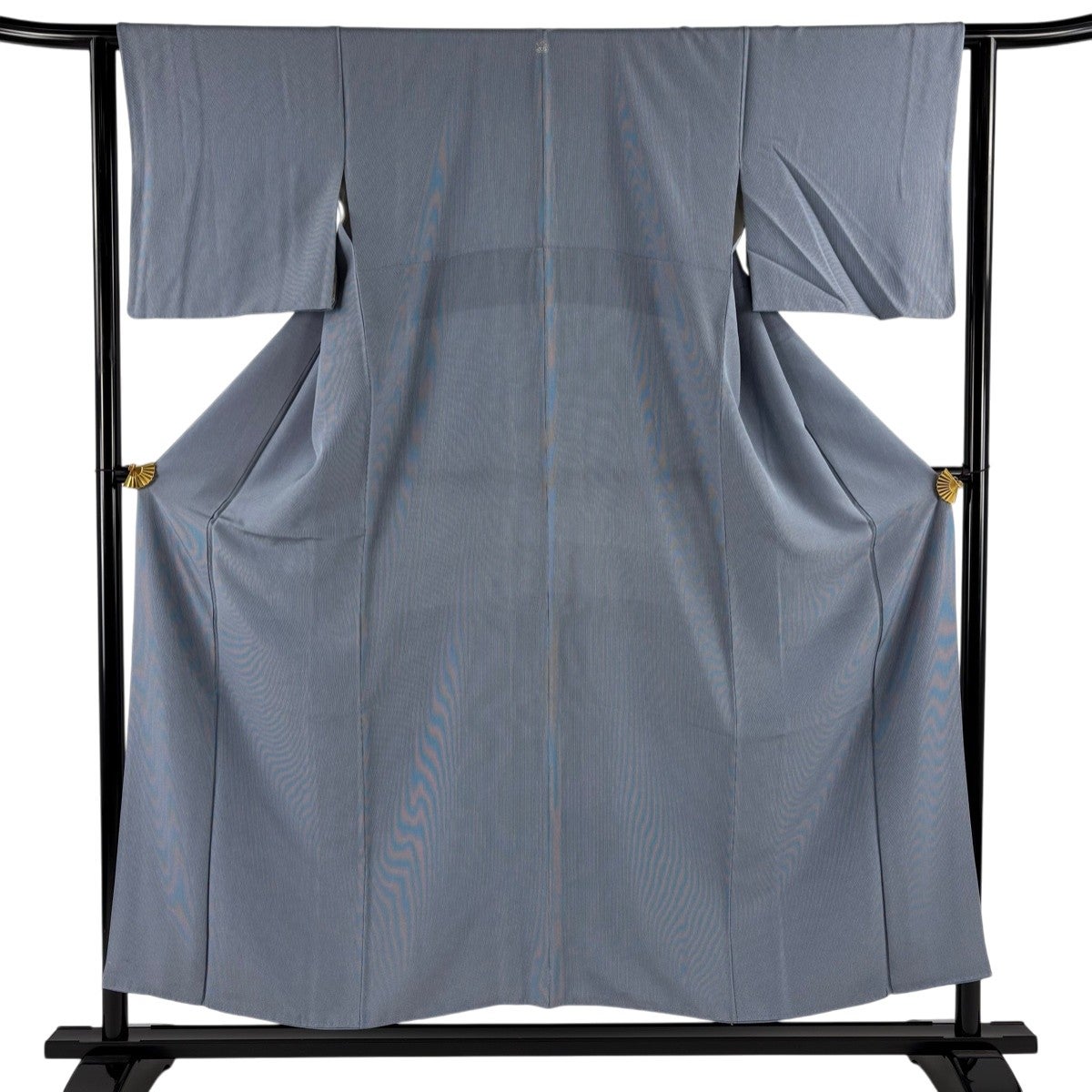 美品】 江戸小紋 身丈152.5cm 裄丈62cm S 袷 万筋 青灰色 正絹 名品