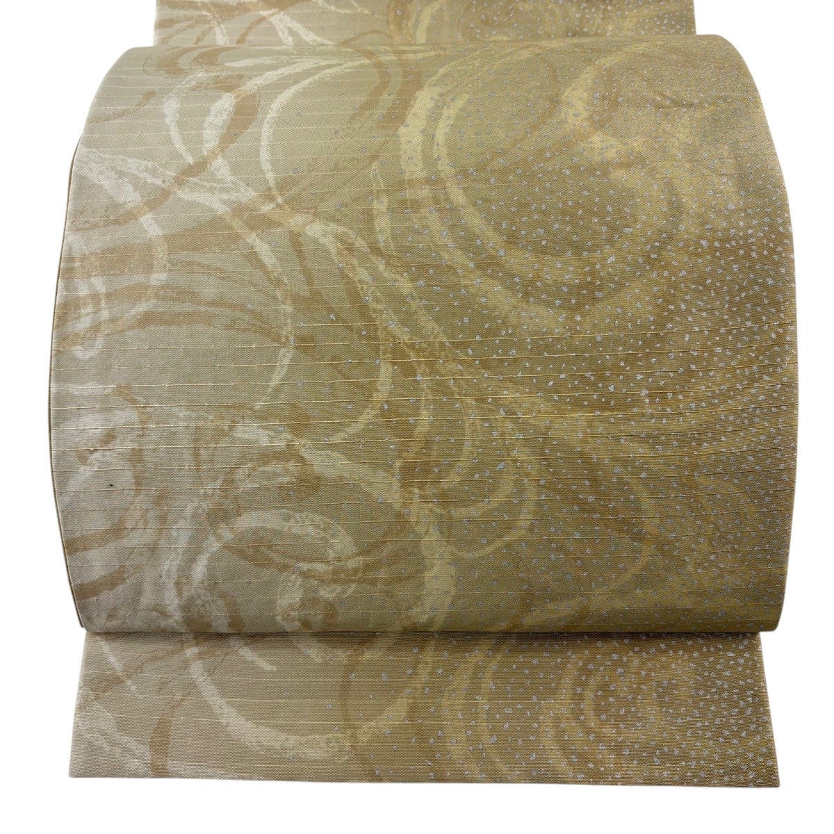 美品】 袋帯 秀品 やまと 縞 変わり市松 金通し 茜色 全通 正絹｜中古