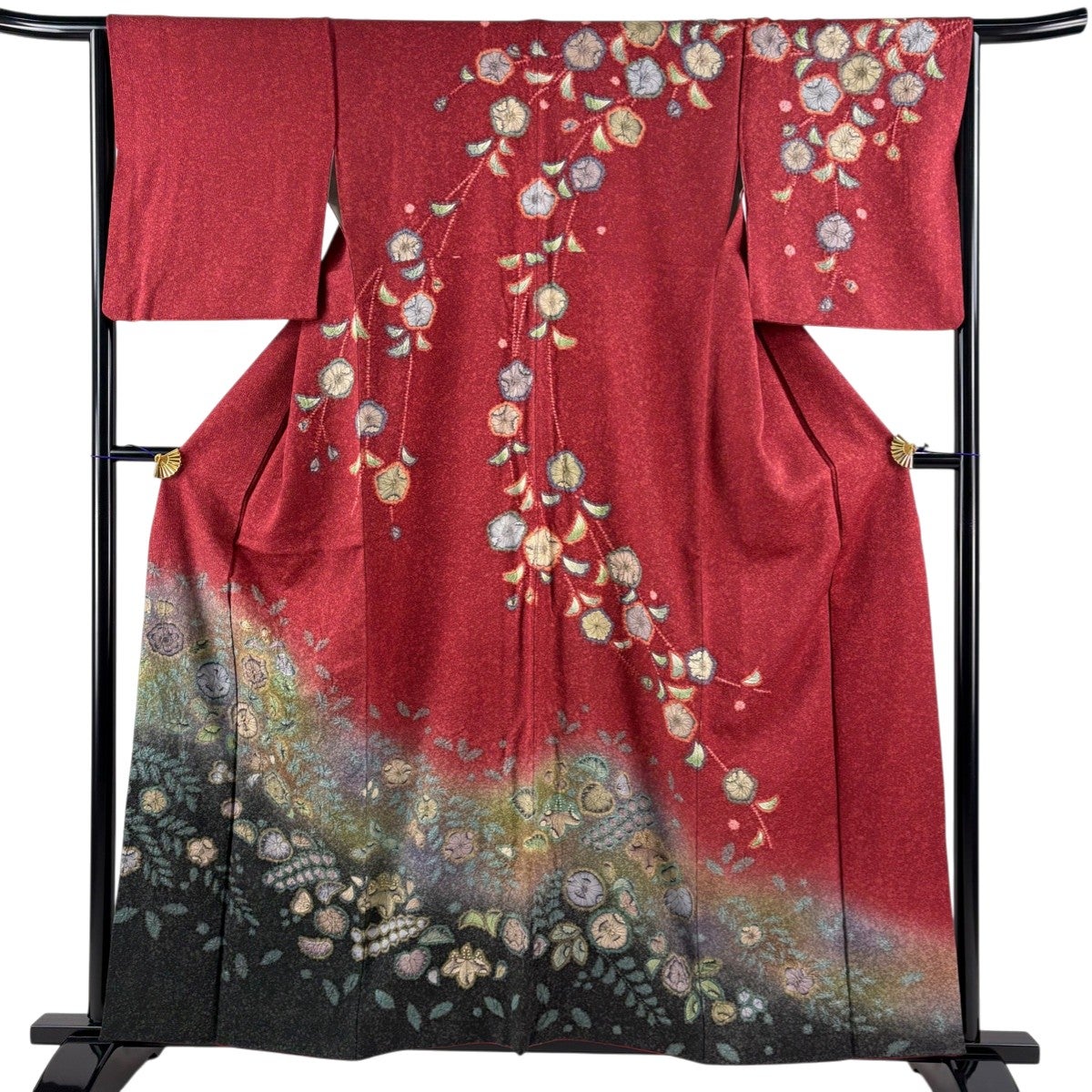50%OFF 【美品】 訪問着 身丈159.5cm 裄丈65.5cm M 袷 辻が花 ぼかし