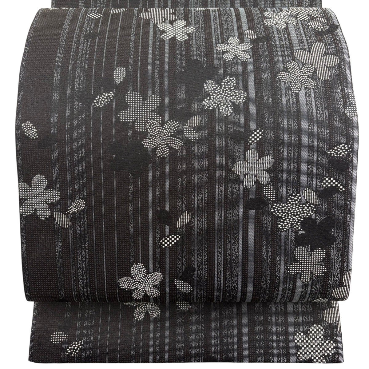 ◼︎C1205◼︎オーダー品 高級袋帯 正絹 華文 箔 黒 (〜260cm) Formal Obi