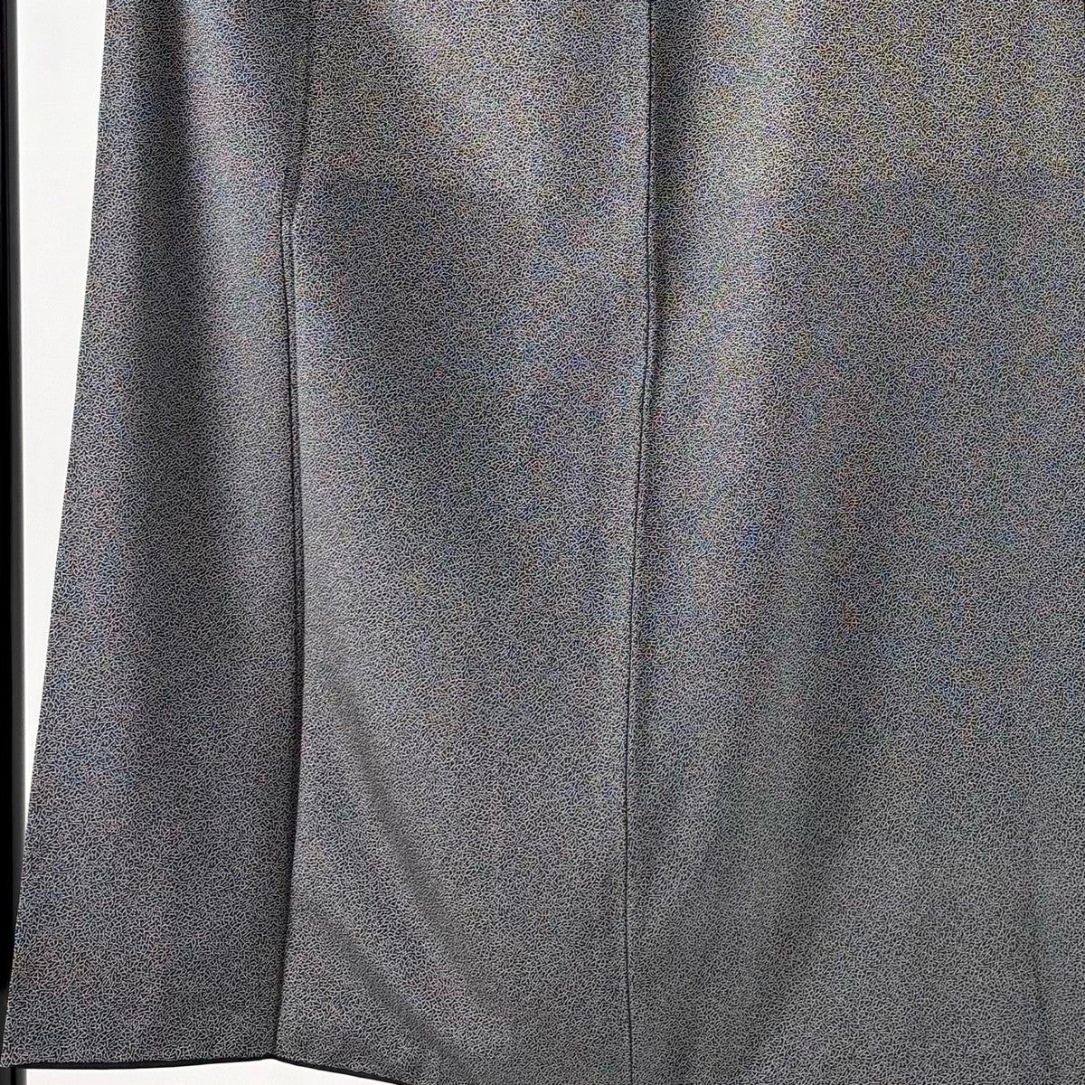 美品】 江戸小紋 身丈153cm 裄丈63.5cm S 袷 家内安全 黒灰 正絹 秀品