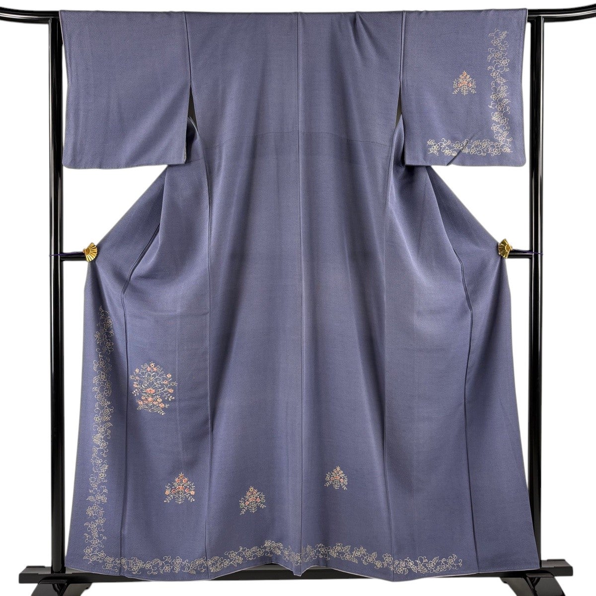 付下げ 身丈151.5cm 裄丈62.5cm S 袷 紫陽花 幾何学模様 金彩 薄