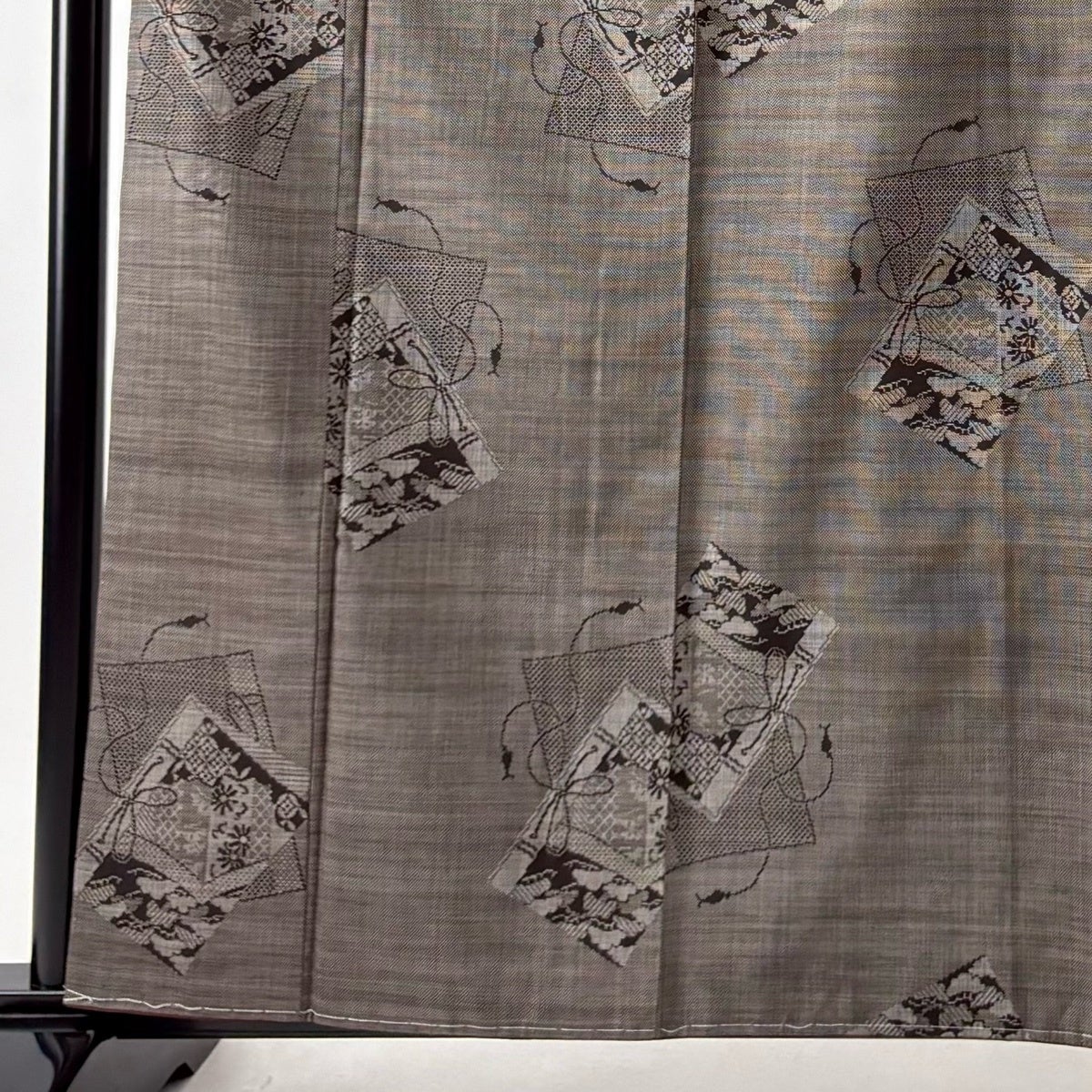 新古品！美品＊綿紬＊ばら柄＊居敷当て＆肩当て付き＊浴衣着物＊１６２ｃｍ＊裄６４ 美品】 大島紬 身丈162cm 裄丈65cm M 袷 名古屋帯セット 証紙あり 草花