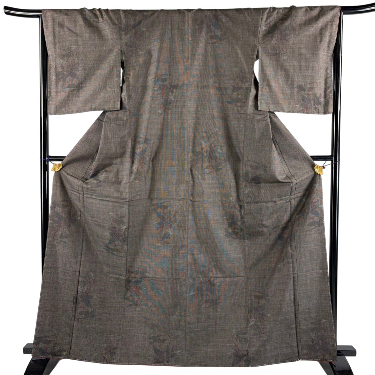 大島紬 美品 秀品 身丈162cm 裄丈67.5cm 正絹 【中古】 美品】 大島紬 身丈160.5cm 裄丈66cm M 袷 名古屋帯セット 純泥染 証紙