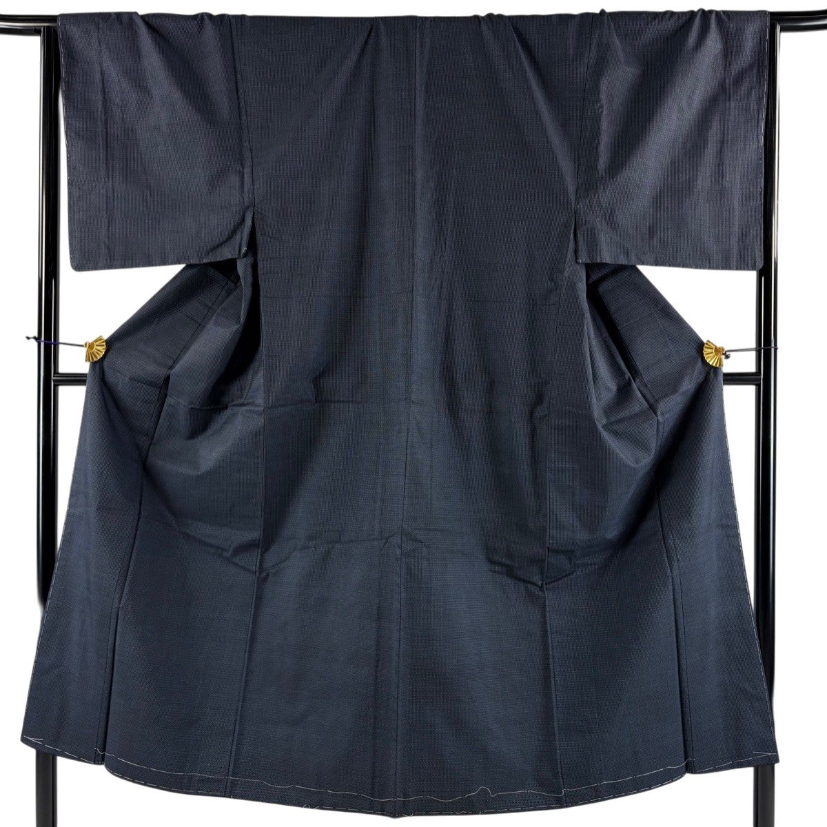 美品】 男着物 身丈142.5cm 裄丈67cm M 袷 アンサンブル 大島紬 証紙