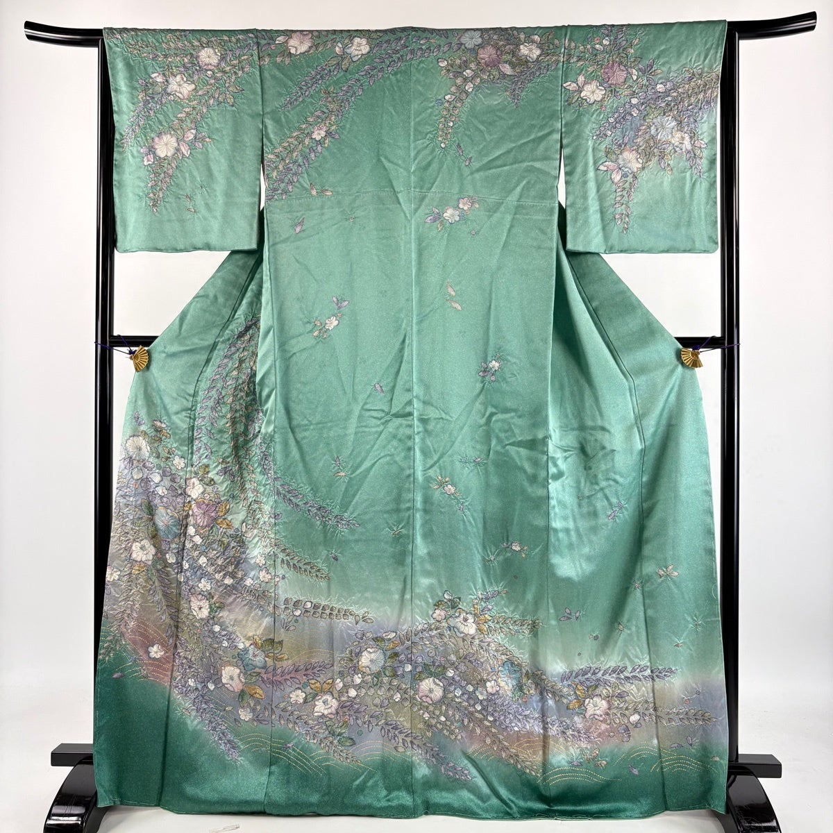 訪問着 身丈167.5cm 裄丈64cm M 袷 袋帯セット 辻ヶ花 金彩 ぼかし 薄