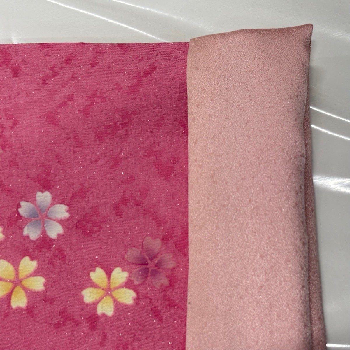 美品】 振袖 身丈167cm 裄丈71.5cm L 袷 辻が花 桜 銀通し ぼかし