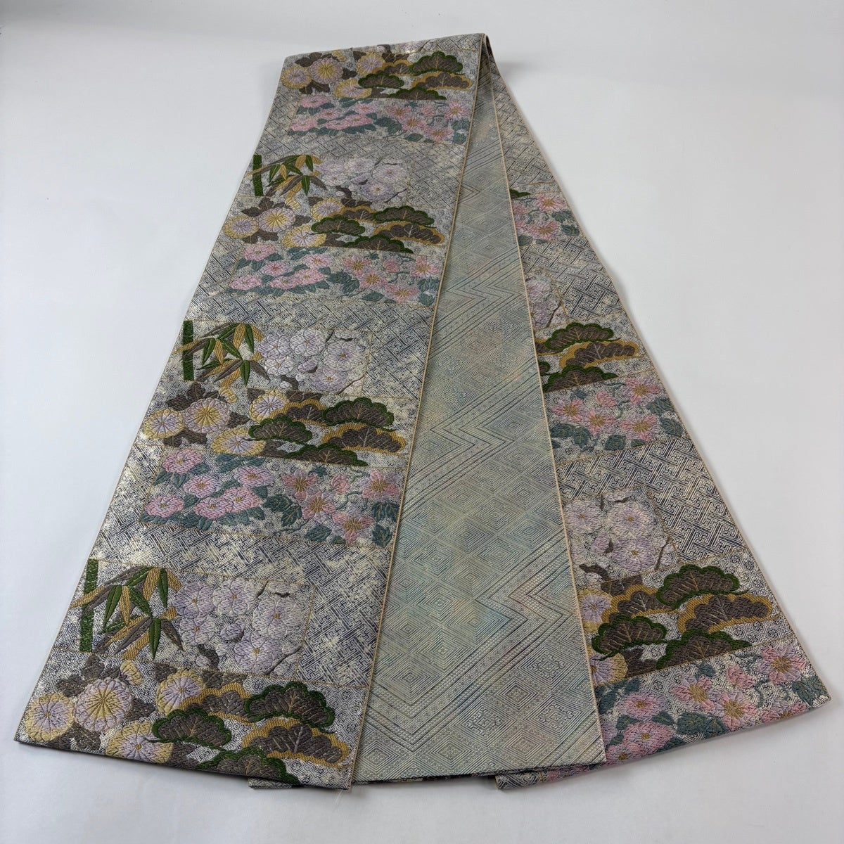 美品】 袋帯 名品 落款あり 伝統工芸士 若林弘恵 新世紀の風形 松竹梅