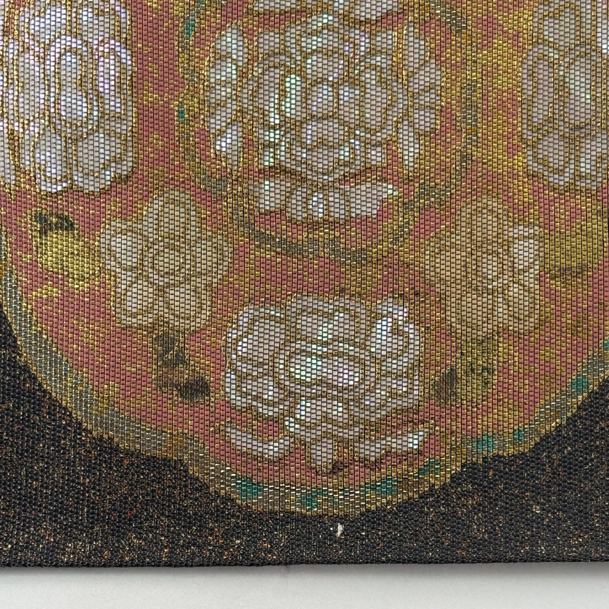 袋帯 秀品 華文 金彩 灰紫 お太鼓柄 正絹｜中古・古着・リサイクル着物