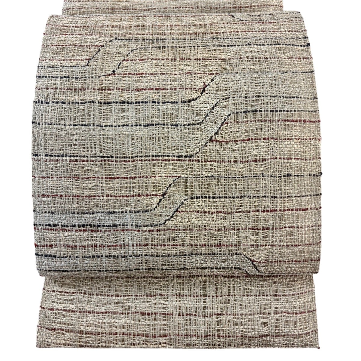 30%OFF 名古屋帯 秀品 夏帯 羅 八寸名古屋帯 扇面 薄茶色 正絹 K30