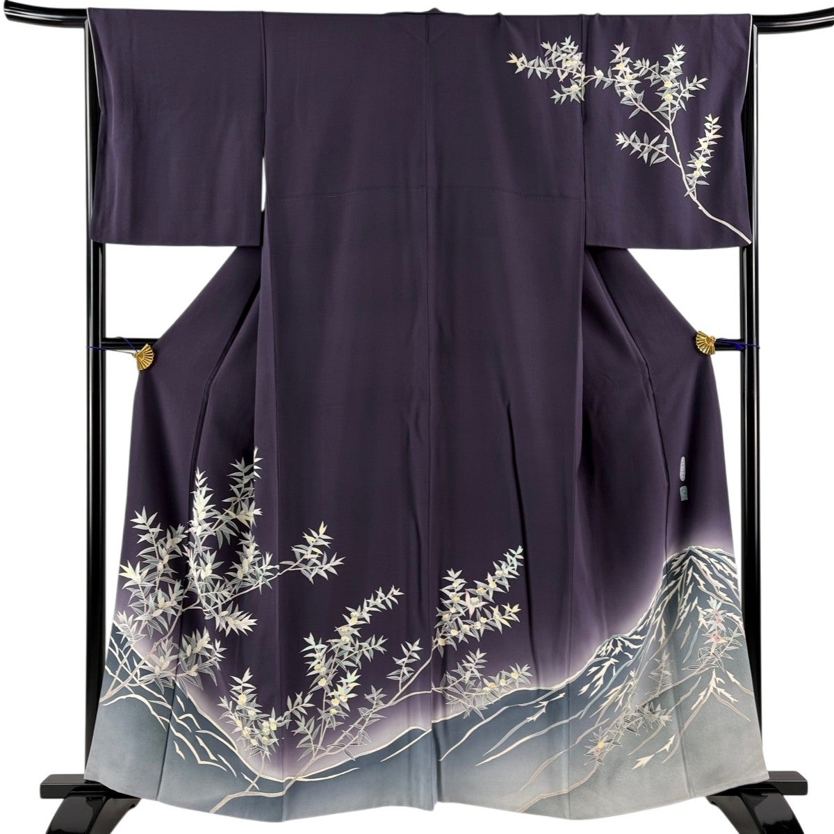 美品】 訪問着 身丈168cm 裄丈66.5cm M 袷 二代目清次郎 落款あり 枝花