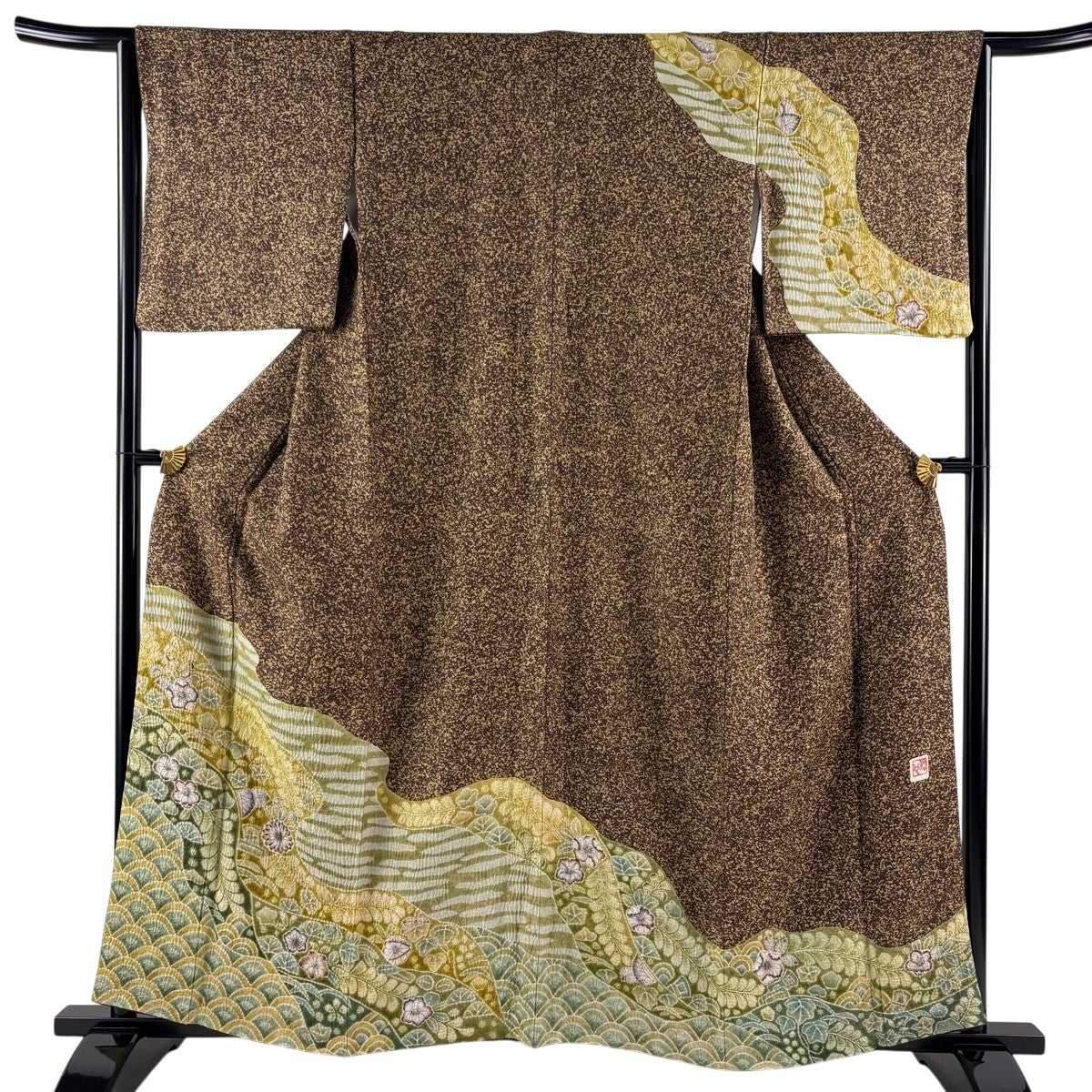 美品】 訪問着 身丈160cm 裄丈64.5cm M 袷 樋熊哲也 落款あり 辻が花