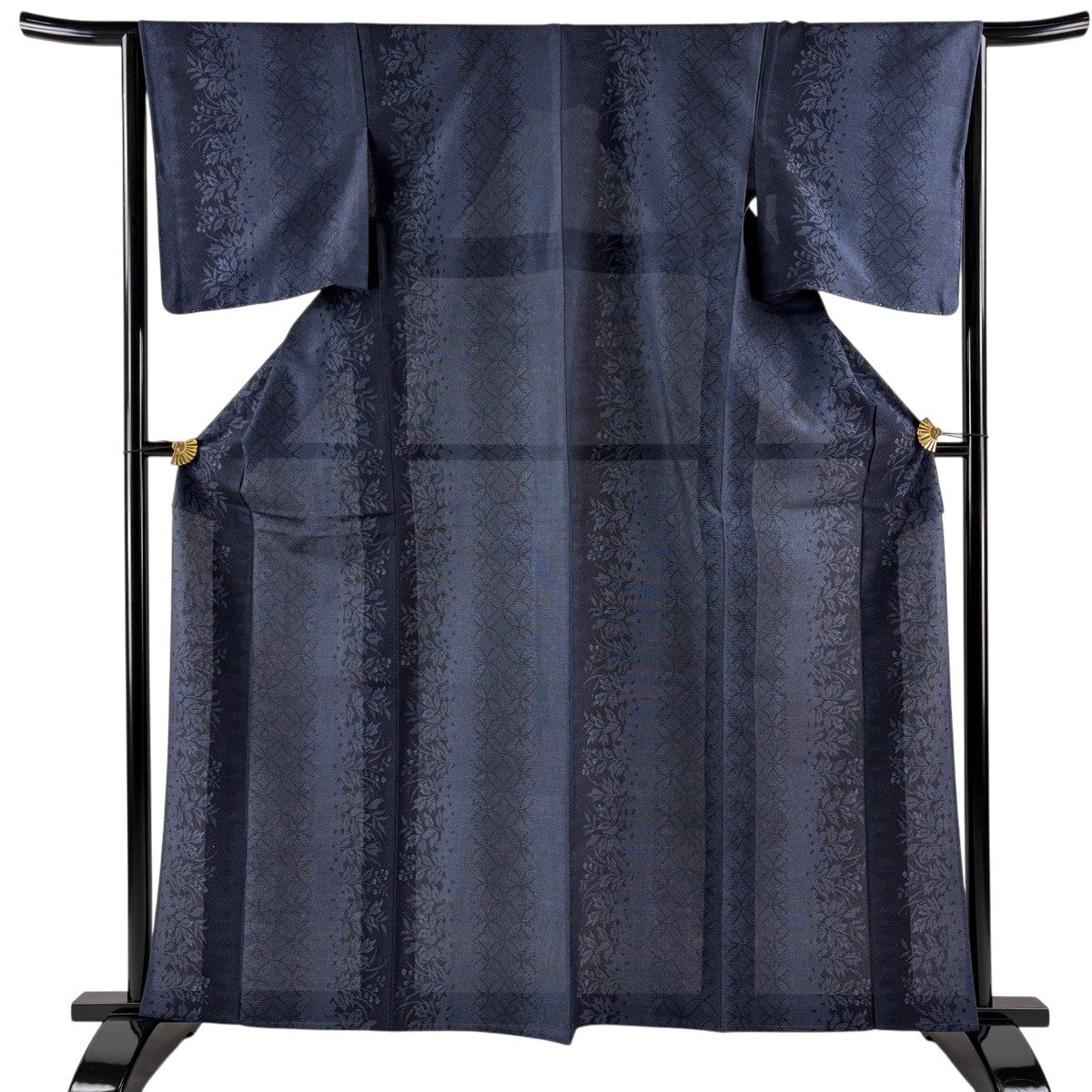 美品】 塩沢紬 身丈163cm 裄丈65cm M 薄物 塩沢絣 夏紬 証紙あり 七宝
