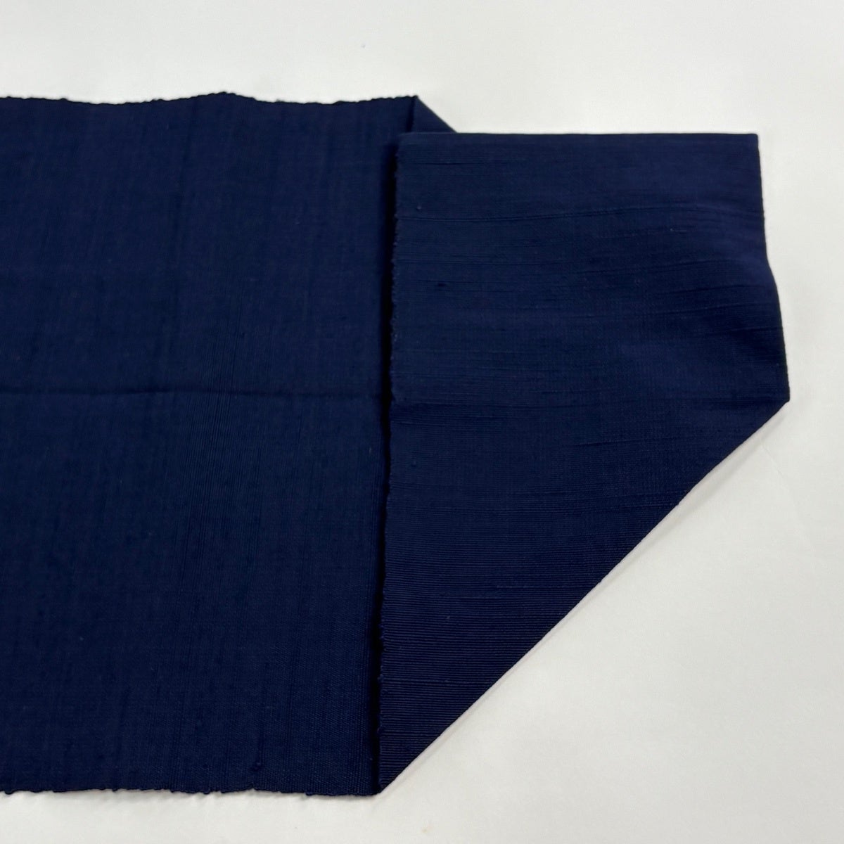 名古屋帯 優品 八寸名古屋帯 松葉仕立て 椿 紺色 正絹｜中古・古着