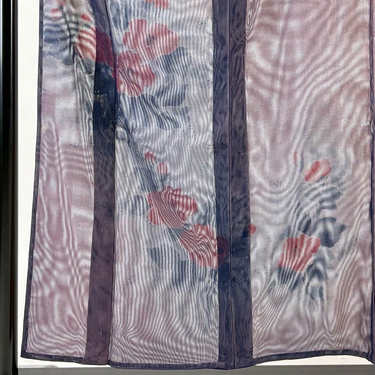 70%OFF 付下げ 身丈157cm 裄丈62.5cm S 紗袷 草花 ぼかし 紫 正絹 名品