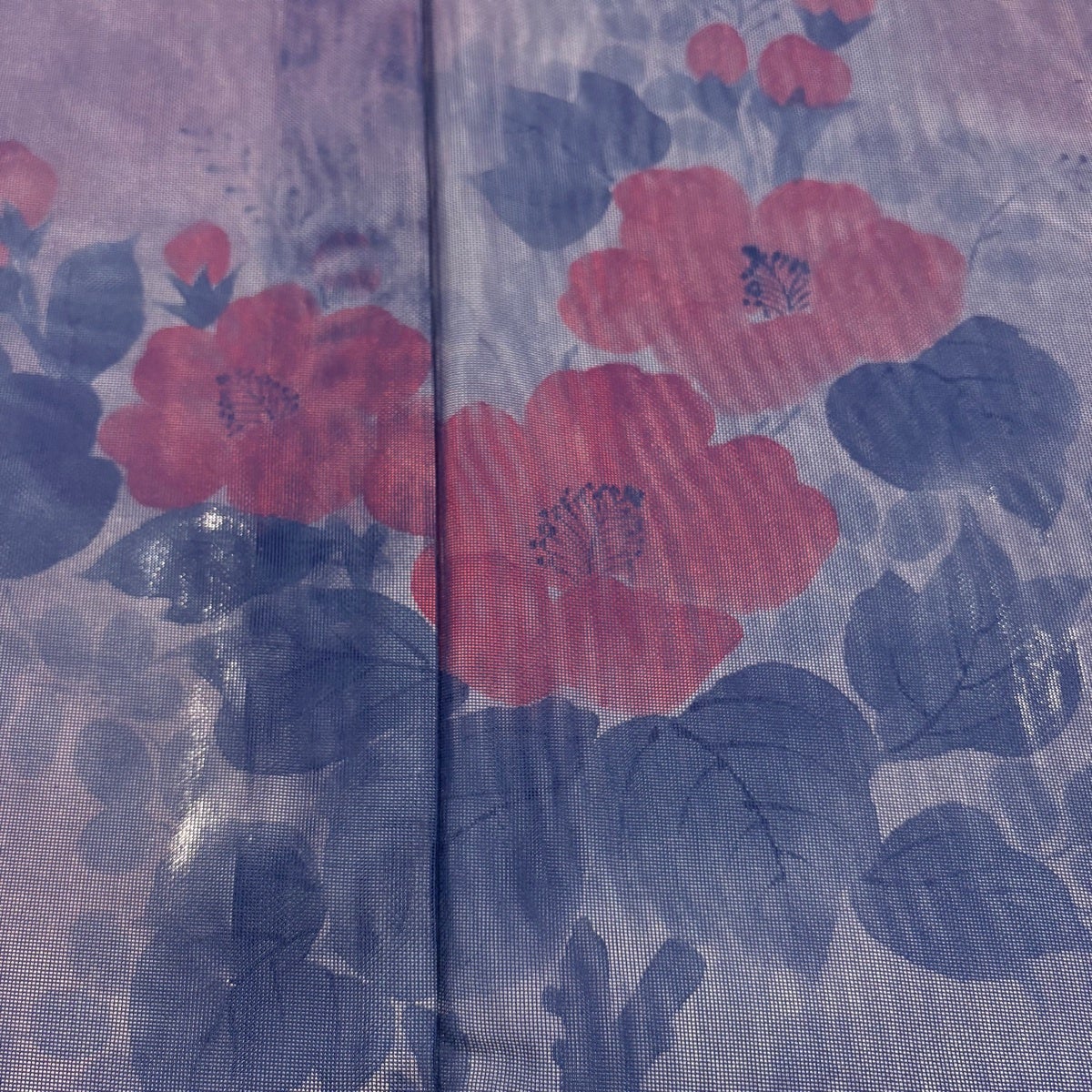 70%OFF 付下げ 身丈157cm 裄丈62.5cm S 紗袷 草花 ぼかし 紫 正絹 名品