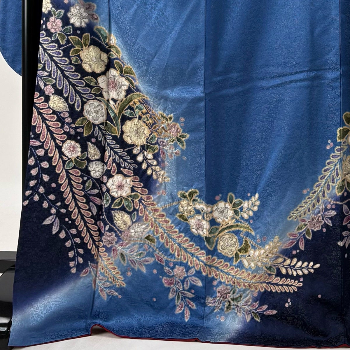 振袖 身丈172cm 裄丈70.5cm L 袷 袋帯フルセット 辻が花 地紋 金通し