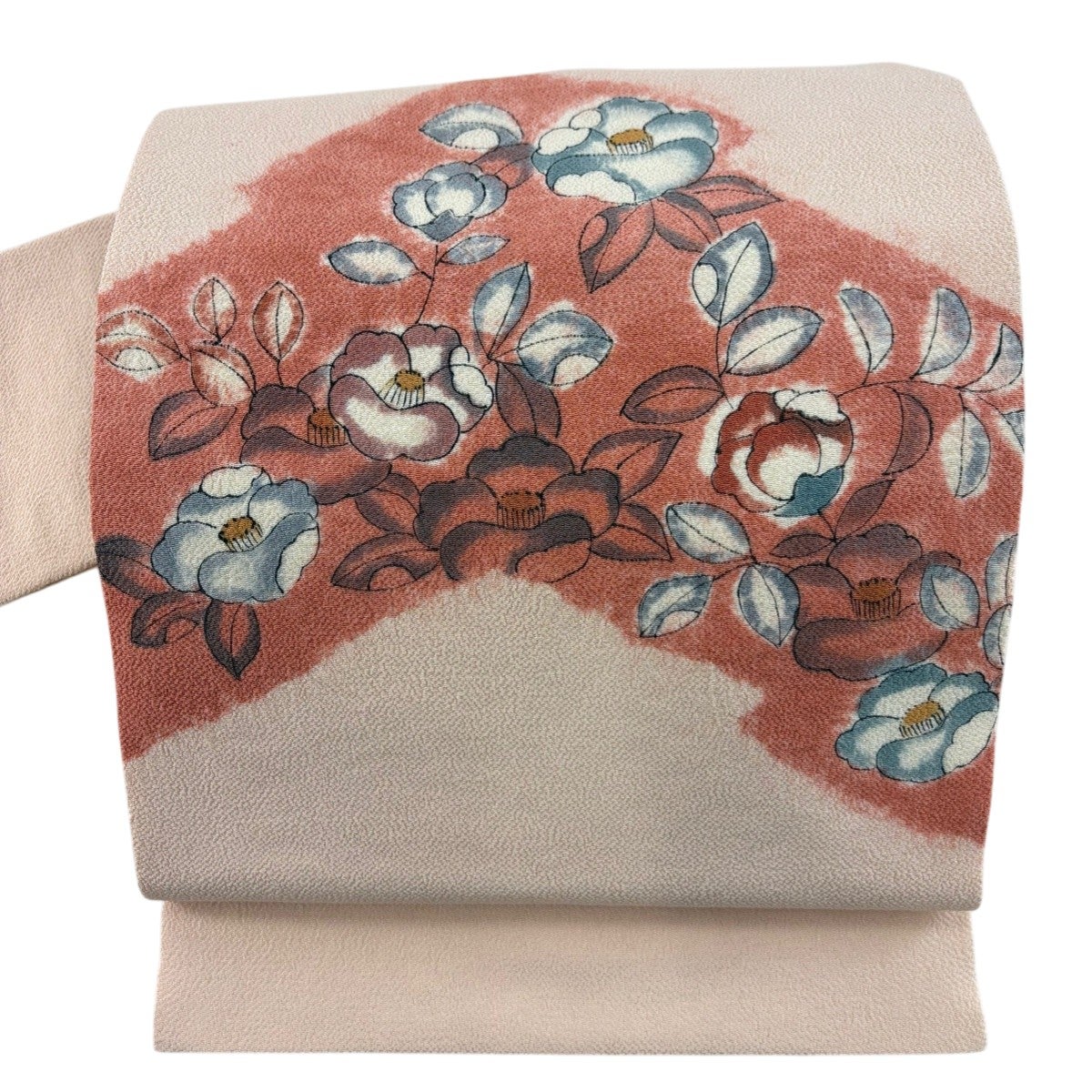 美品】 名古屋帯 優品 草花 金糸 ピンク 正絹｜中古・古着・リサイクル