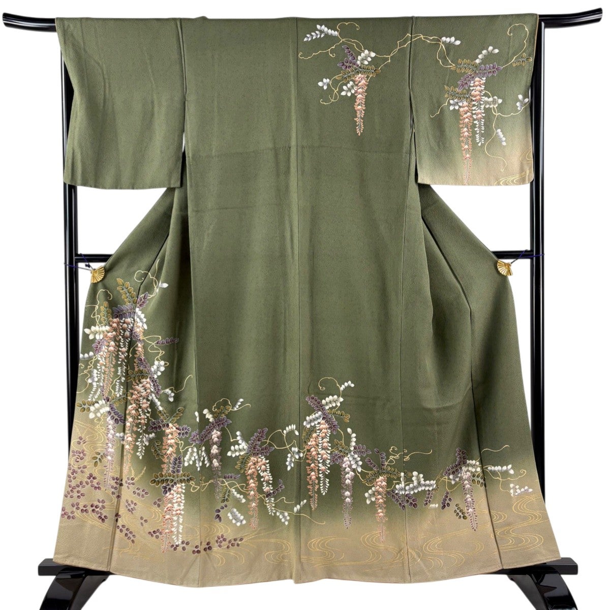 訪問着 身丈159cm 裄丈67cm 正絹 名品 【中古】 リサイクル着物】訪問着 正絹 Sランク 袷 身丈159cm 裄丈67cm 梅谷渋色