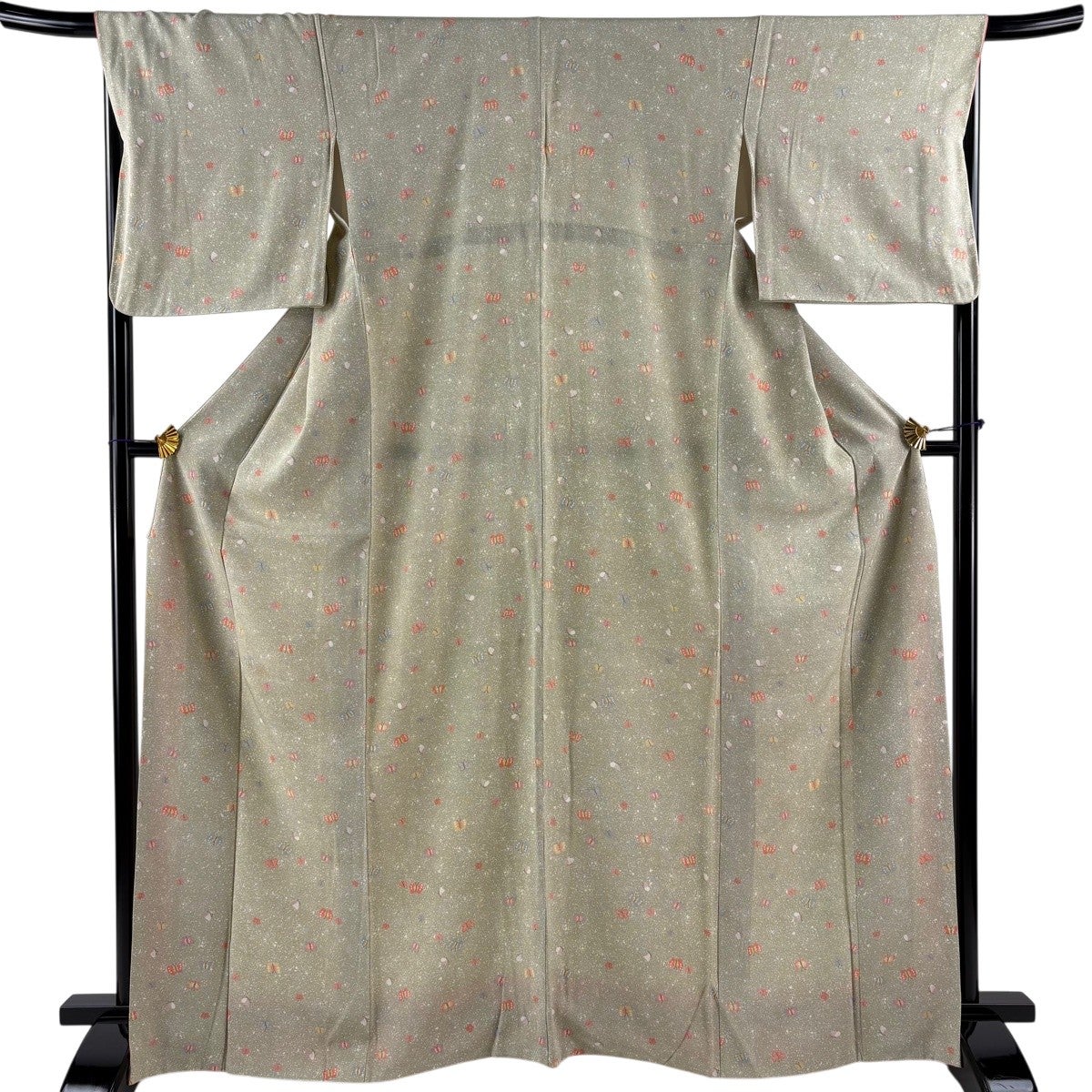 江戸小紋 身丈163cm 裄丈67.5cm L 袷 灰茶 正絹 秀品｜中古・古着