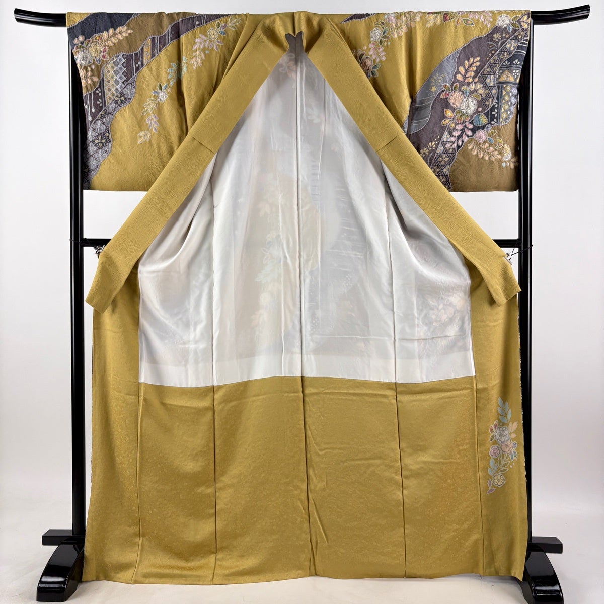 美品】 訪問着 身丈168.5cm 裄丈67.5cm L 袷 翠山工房 落款あり 辻が花