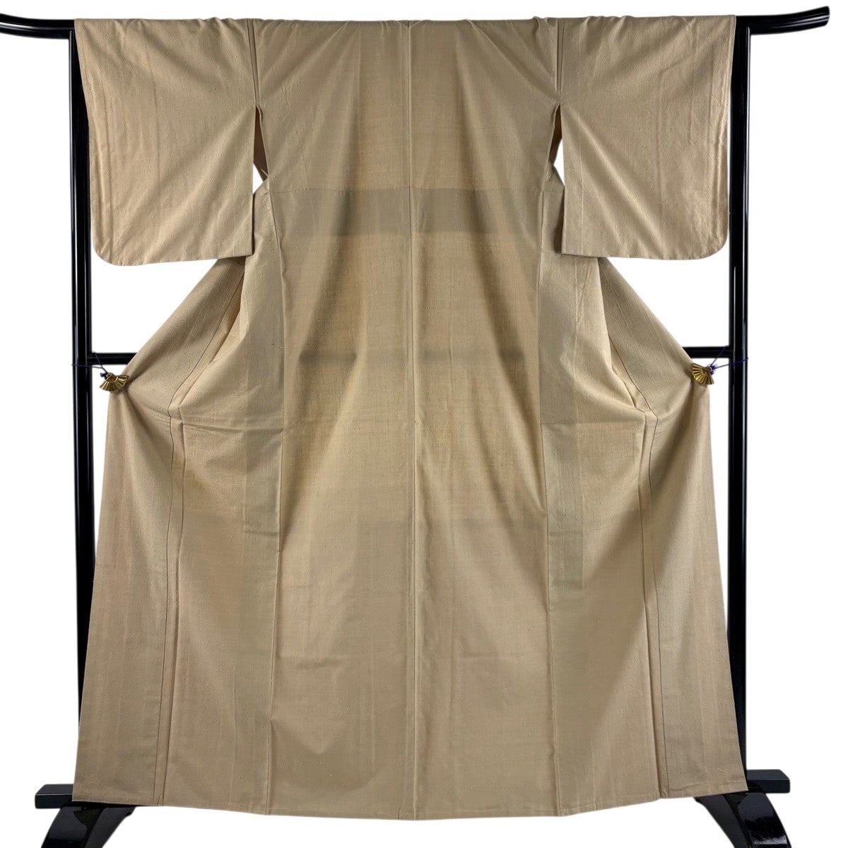 紬 身丈163cm 裄丈66cm M 袷 証紙あり ベージュ 正絹 秀品｜中古・古着