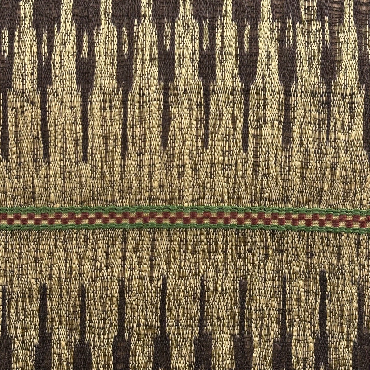猫さま専用 名品コレクション 袋帯 クリーム 幾何学模様 紬地 お太鼓柄 50%OFF 【美品】 袋帯 名品 幾何学模様 縞 薄茶色 お太鼓柄 正絹 K50