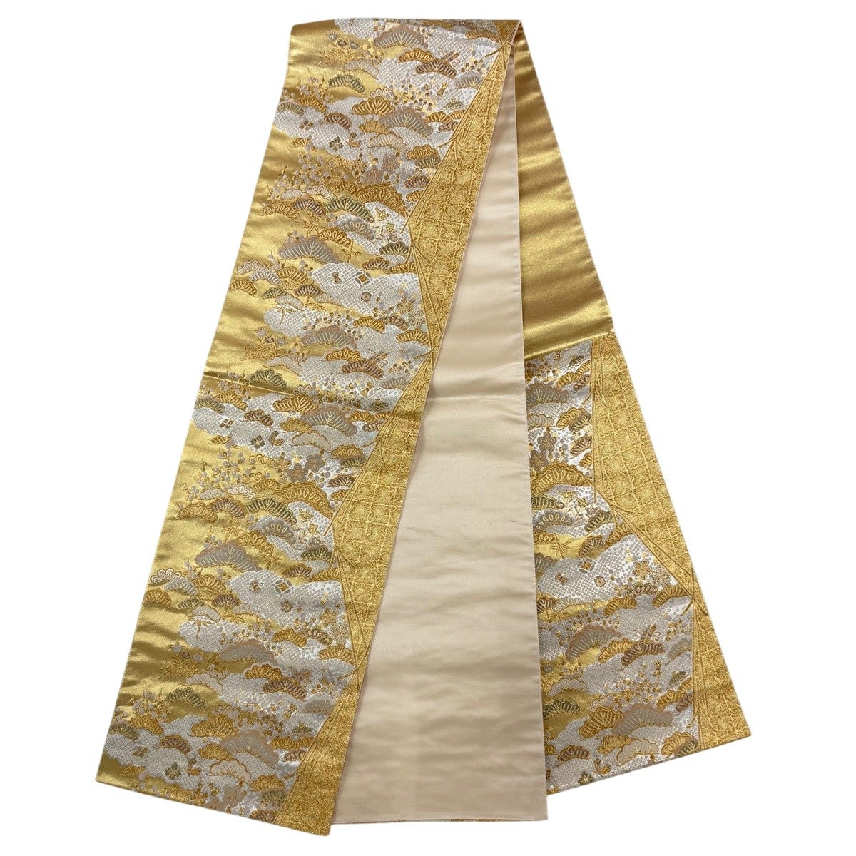 30%OFF 黒留袖 身丈164cm 裄丈64cm M 袷 袋帯フルセット 草花 松皮菱