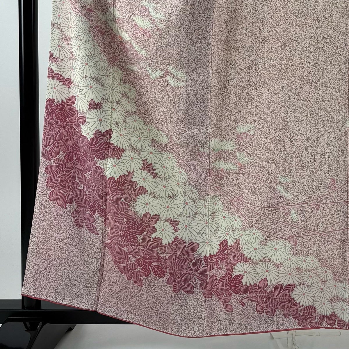 美品】 訪問着 身丈159cm 裄丈63cm S 袷 菊 ピンク 正絹 優品｜中古