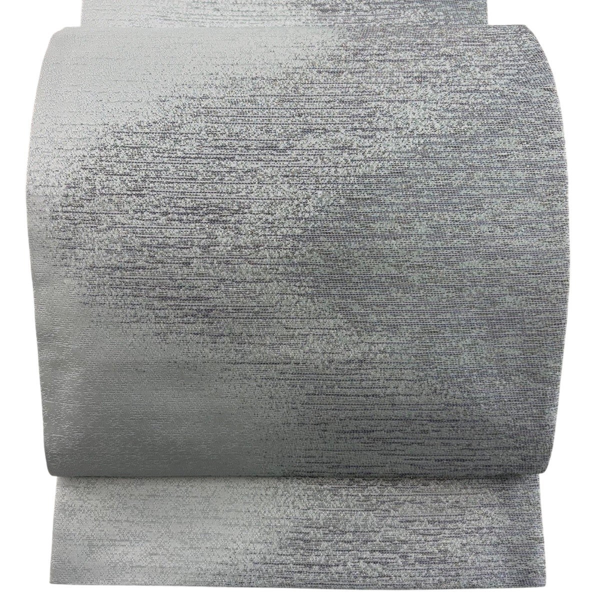 美品 名古屋帯(銀色系) 美品】 袋名古屋帯 逸品 音符 市松 金銀糸 灰緑 正絹｜中古・古着