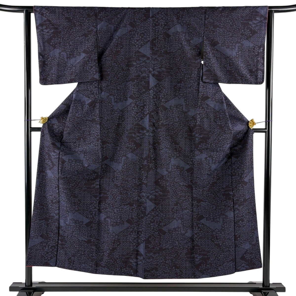 【超美品】単衣　紬　夏着物 草花模様 正絹　身丈150cm裄62cm 草花模様 000003047455-01.jpg?size=l&w=