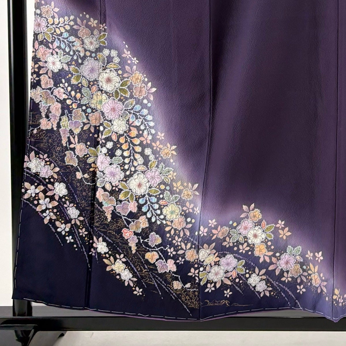 付下げ 身丈157.5cm 裄丈68cm L 袷 翠山工房 やまと 落款あり 辻が花