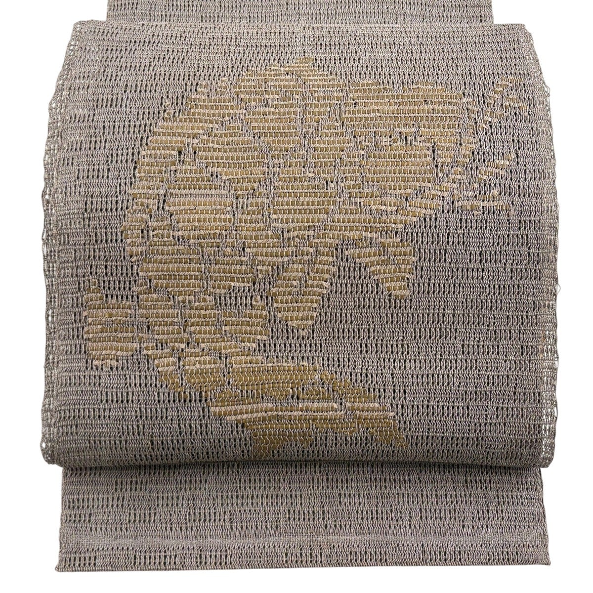 名古屋帯 秀品 夏帯 松葉仕立て 八寸名古屋帯 トンネル仕立て 草花