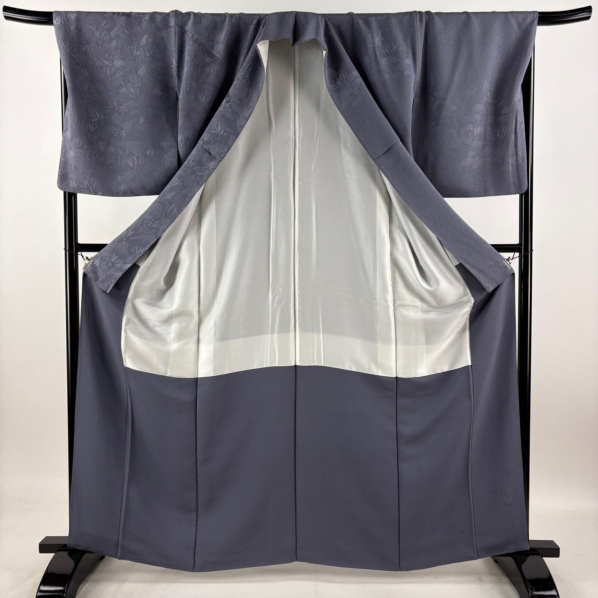 美品】 訪問着 身丈162cm 裄丈68.5cm L 袷 袋帯セット 落款あり 草花