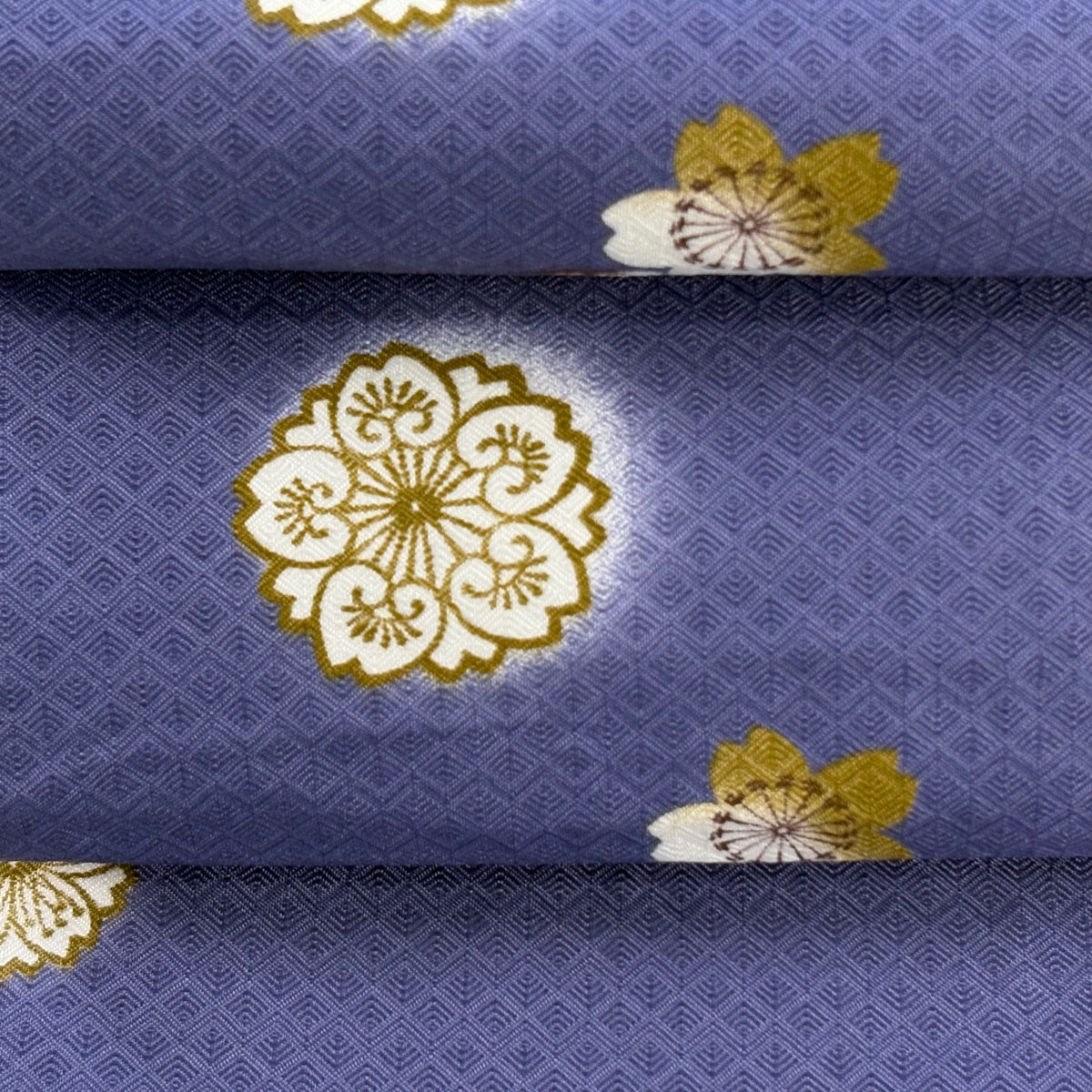 美品】半幅帯 優品 桜 青紫 化繊｜中古・古着・リサイクル着物通販