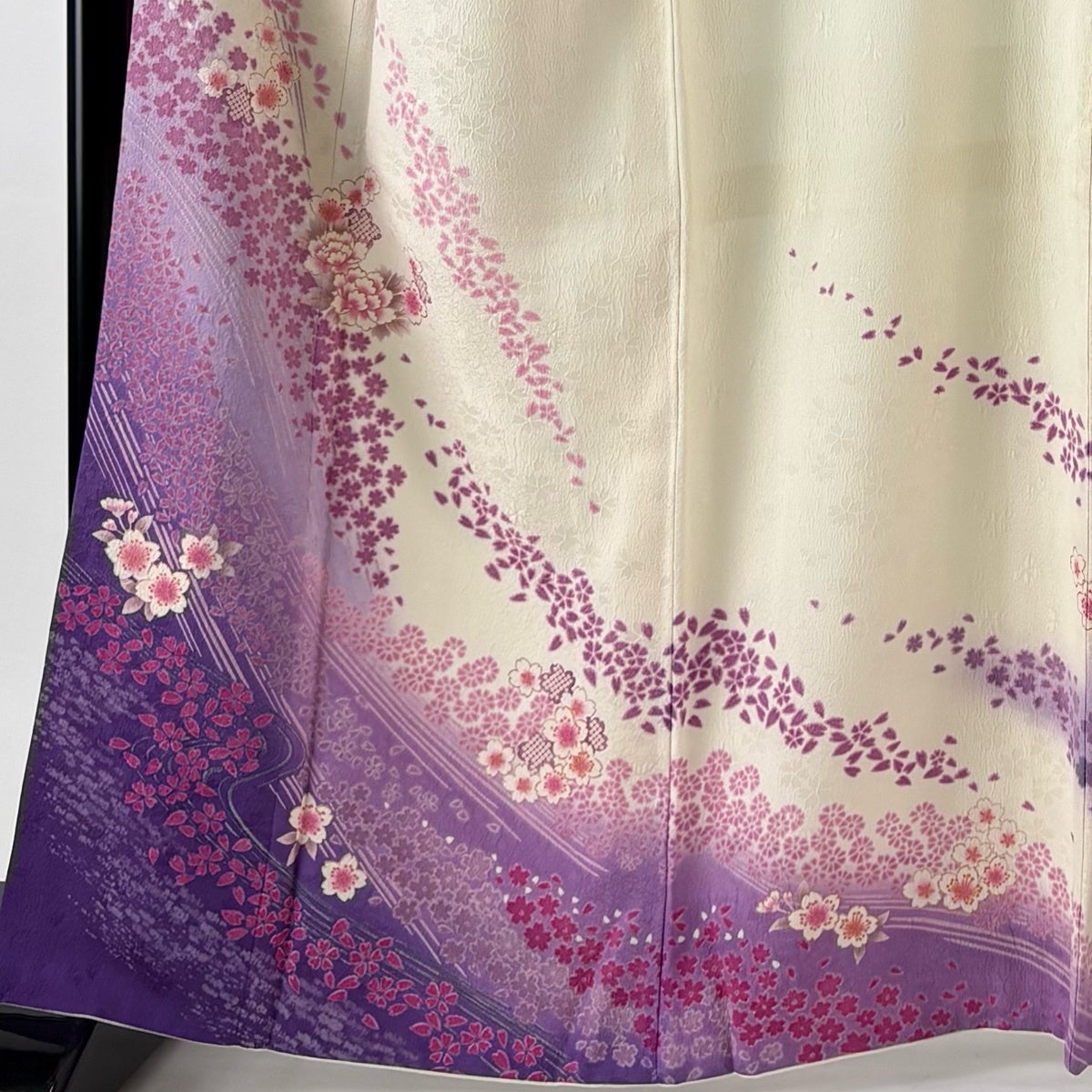 振袖 身丈164cm 裄丈68cm L 袷 袋帯フルセット やまと 桜 流水 金彩