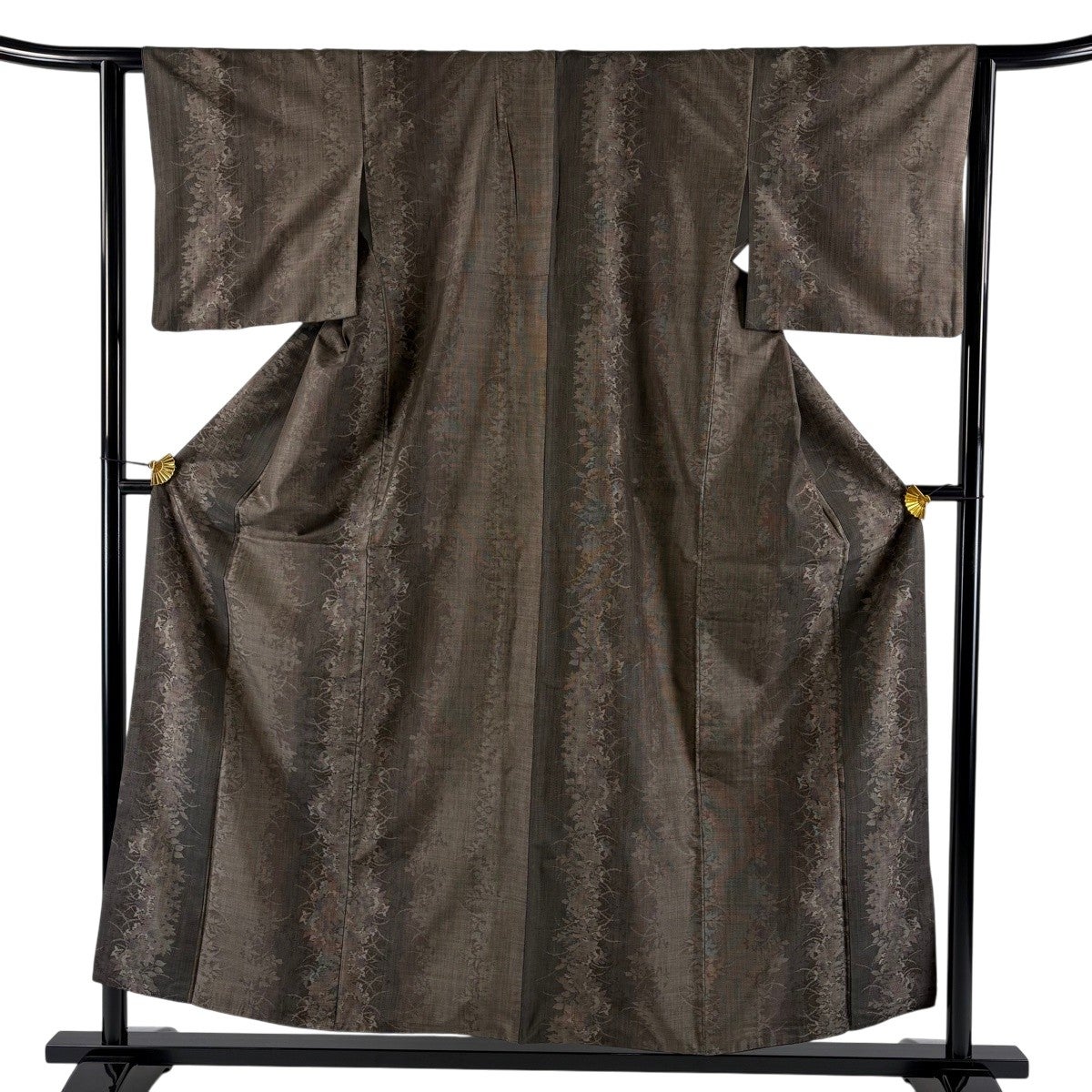 【超美品】単衣　紬　夏着物 草花模様 正絹　身丈150cm裄62cm 草花模様 000003049065-01.jpg?size=l&w=