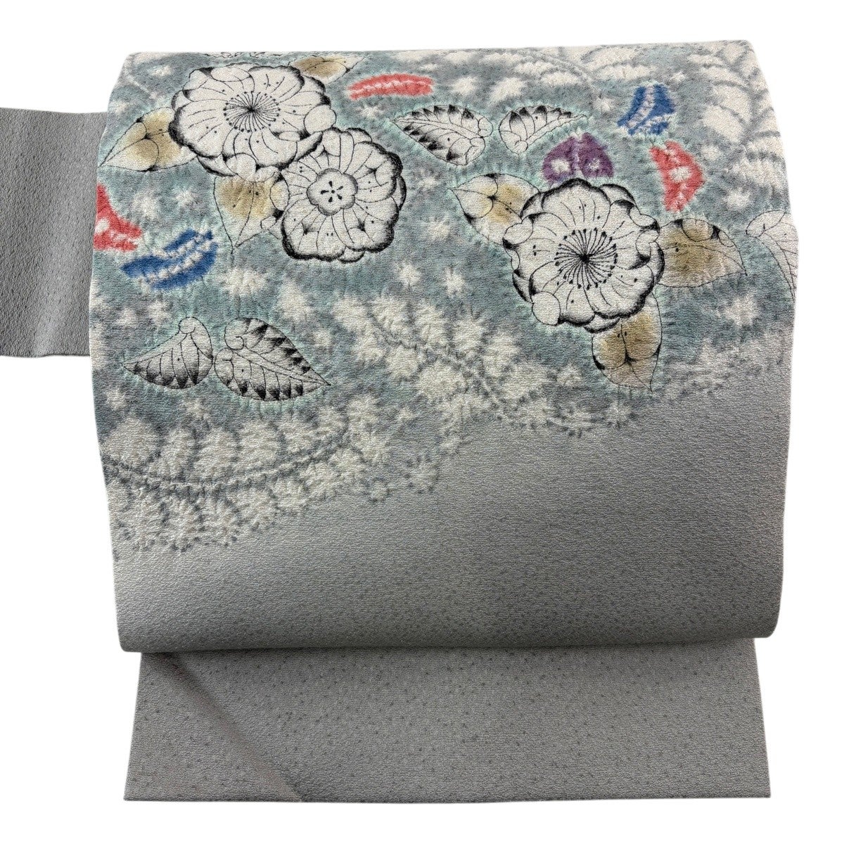 名古屋帯 秀品 辻が花 灰色 正絹｜中古・古着・リサイクル着物通販