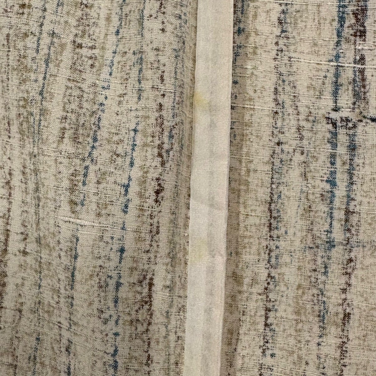 美品】 付下げ 身丈157cm 裄丈66.5cm M 単衣 紬地 草花 薄茶色 正絹