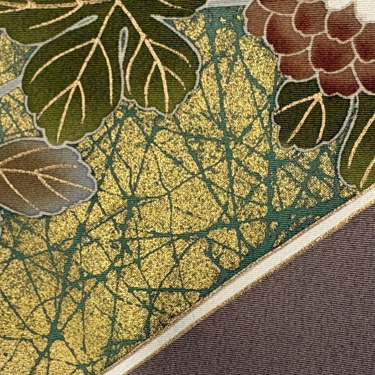 色留袖 身丈159cm 裄丈63.5cm S 袷 松竹梅 菊 金糸 金彩 灰茶 正絹 秀