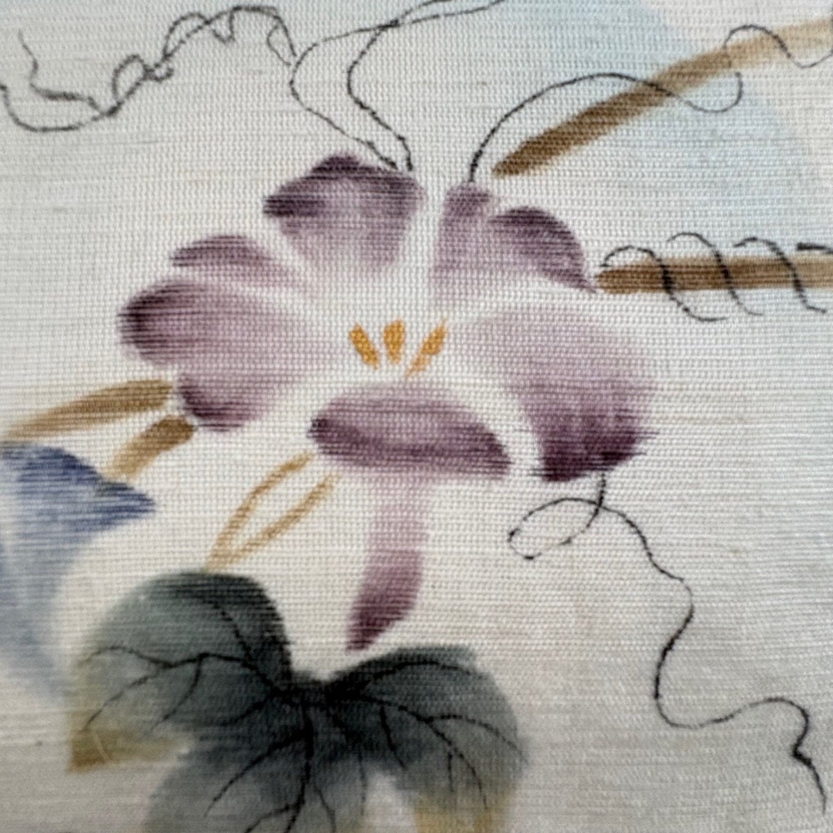 名古屋帯 秀品 夏帯 草花 金彩 ベージュ 正絹｜中古・古着・リサイクル